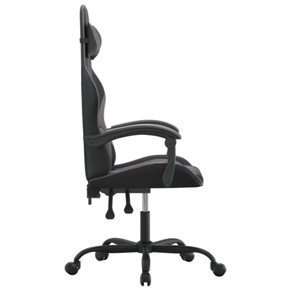 Silla gaming cuero sintético negro y gris M 4