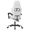 Silla gaming cuero sintético blanco y negro 5