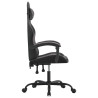Silla gaming giratoria cuero sintético negro y gris 4