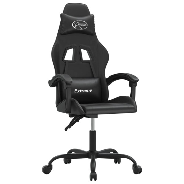 Silla gaming giratoria cuero sintético negro M 2