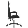 Silla gaming giratoria cuero sintético negro 4
