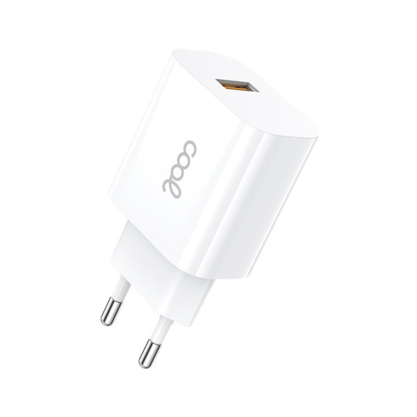 Carregador conector vermelho Tipo-C (2.4 Amp) Universal COOL Kit 2 em 1 branco M 3