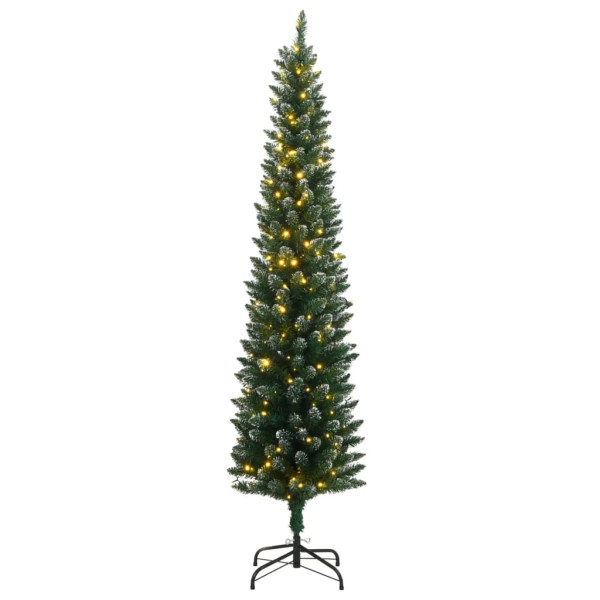 Árvore de Natal artificial fina com 300 luzes LED 240 cm M 2