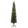 Árvore de Natal artificial fina com 300 luzes LED 240 cm 2