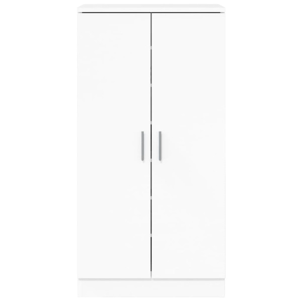 Mueble zapatero madera contrachapada blanco brillo 55x35x108 cm M 5