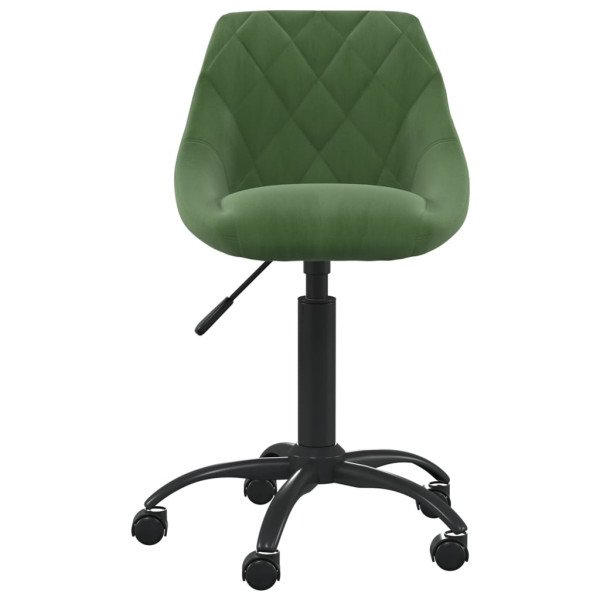 Silla de oficina de terciopelo verde oscuro M 2