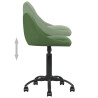 Silla de oficina de terciopelo verde oscuro 5