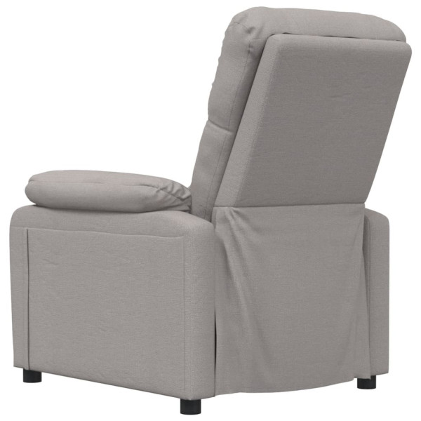 Sillón de masaje reclinable de tela gris taupé M 5