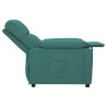 Sillón reclinable de tela verde oscuro 5