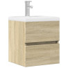 Armario de lavabo madera ingeniería roble Sonoma 41x38.5x45 cm 1