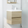 Armario de lavabo madera ingeniería roble Sonoma 41x38.5x45 cm 3