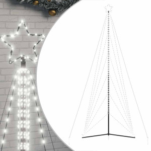 LED Árvore de Natal 861 LEDs Branco Frio 478 cm H