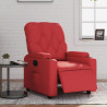 Sillón reclinable eléctrico de cuero sintético rojo 1