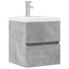 Armario de lavabo madera ingeniería gris hormigón 41x38.5x45 cm 1