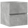 Armario de lavabo madera ingeniería gris hormigón 41x38.5x45 cm 2
