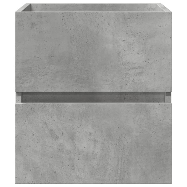 Armario de lavabo madera ingeniería gris hormigón 41x38.5x45 cm M 4