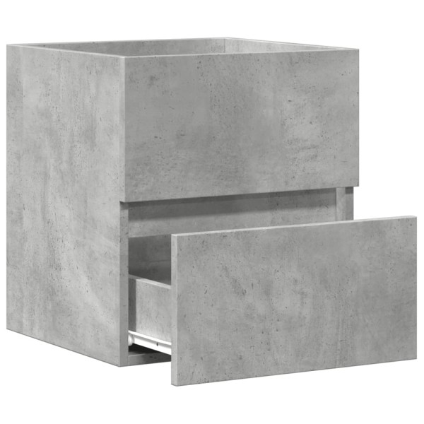 Armario de lavabo madera ingeniería gris hormigón 41x38.5x45 cm M 5