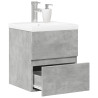 Set muebles de baño 2 piezas madera contrachapada gris hormigón 1