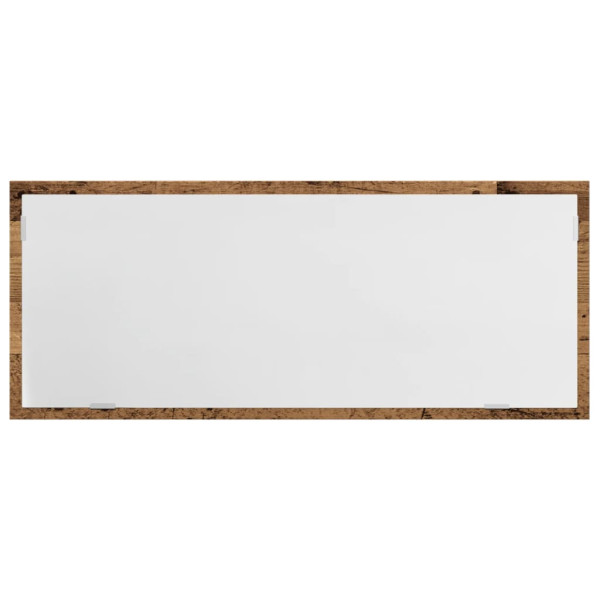 Espejo de baño LED madera ingeniería envejecida 100x8.5x37 cm M 5