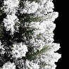 Árbol de Navidad artificial estrecho con nieve PVC y PE 120 cm 5
