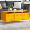 Mesa de centro acero laminado en frío amarillo 101.5x50x43.5 cm 1