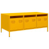 Mesa de centro acero laminado en frío amarillo 101.5x50x43.5 cm 2