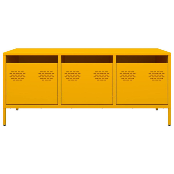 Mesa centro 101.5x50x43.5 cm aço laminado frio amarelo mostarda M 4