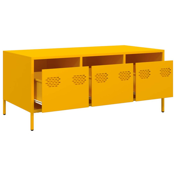 Mesa de centro acero laminado en frío amarillo 101.5x50x43.5 cm M 5