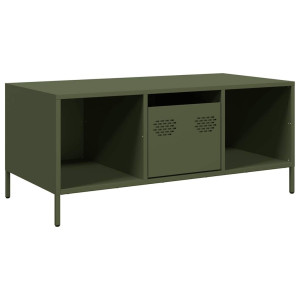 Mesa de centro acero laminado frío verde oliva 101.5x50x43.5 cm H