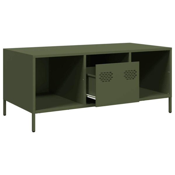 Mesa de centro acero laminado frío verde oliva 101.5x50x43.5 cm M 5