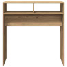 Mesa consola madera de ingeniería roble artesanal 78x30x80 cm 4