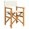 Silla de director plegable madera maciza de teca crema 2