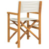 Silla de director plegable madera maciza de teca crema 5