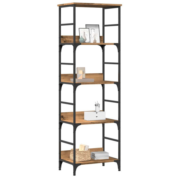 Prateleira artesanal de madeira de carvalho 50x33x153 cm M 3