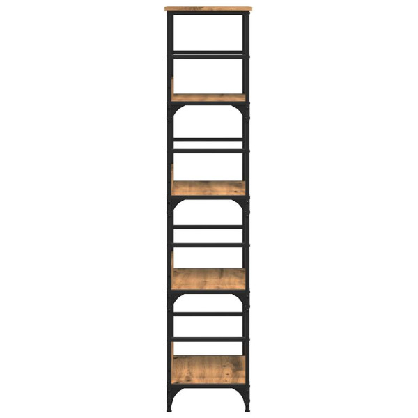 Estantería de madera de ingeniería roble artisan 50x33x153 cm M 5