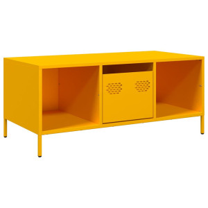Mesa centro 101.5x50x43.5 cm aço laminado frio amarelo mostarda H