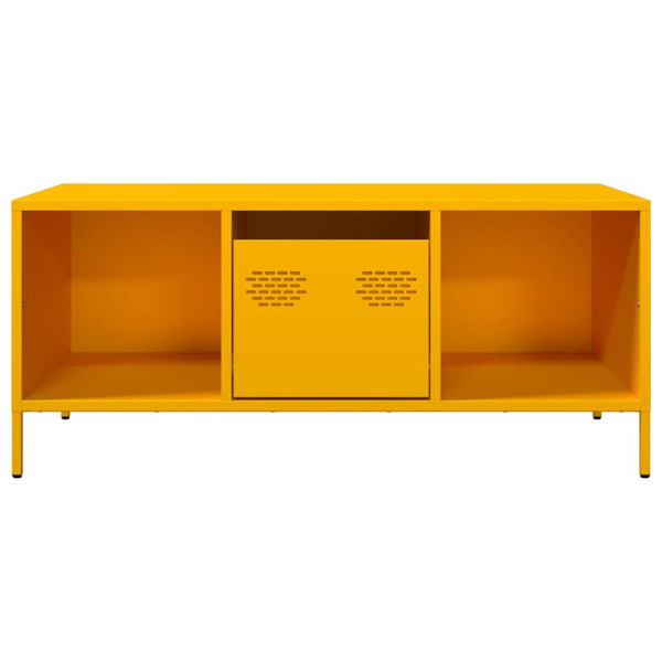 Mesa de centro acero laminado en frío amarillo 101.5x50x43.5 cm M 4