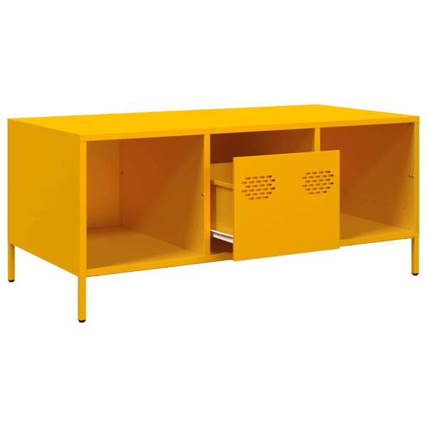 Mesa de centro acero laminado en frío amarillo 101.5x50x43.5 cm M 5