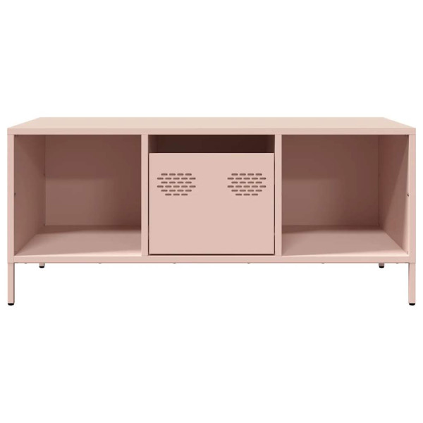 Mesa de centro acero laminado en frío rosa 101.5x50x43.5 cm M 4