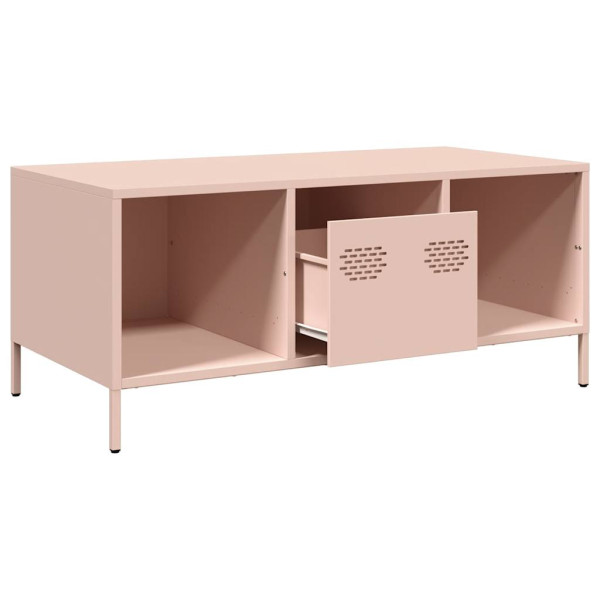 Mesa de centro 101.5x50x43.5 cm aço laminado a frio rosa M 5