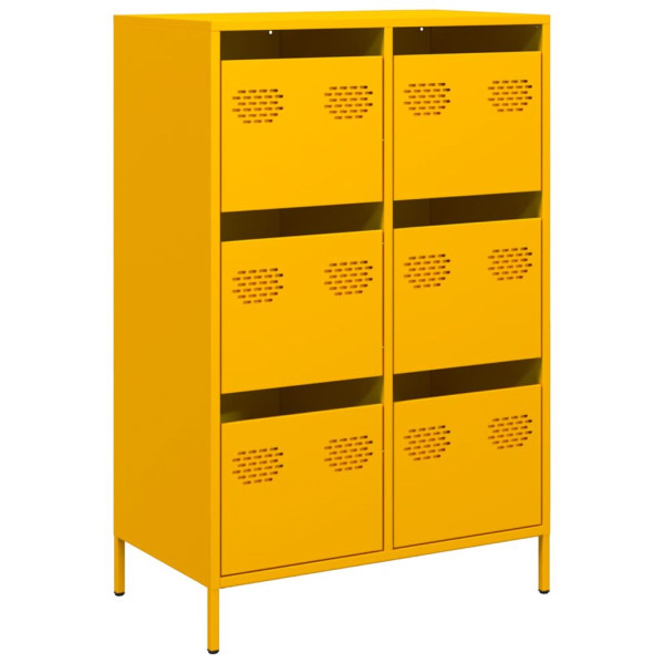 Aparador acero amarillo mostaza 68x39x101.5 cm M 2