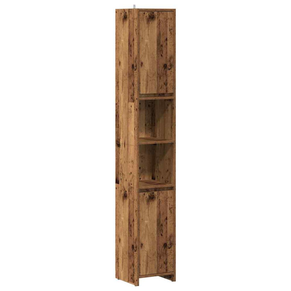 Armario de baño madera de ingeniería envejecida 30x30x183.5 cm M 2