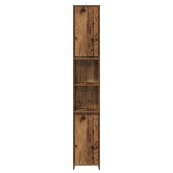Armario de baño madera de ingeniería envejecida 30x30x183.5 cm M 4