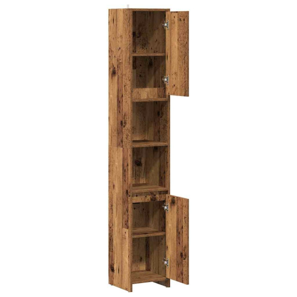 Armario de baño madera de ingeniería envejecida 30x30x183.5 cm M 5