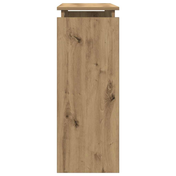 Mesa consola madera de ingeniería roble artesanal 80x30x80 cm M 5