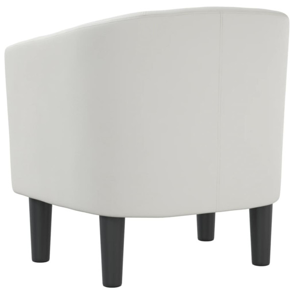 Sillón cuero sintético blanco M 5