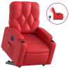 Sillón elevable eléctrico cuero artificial rojo 2