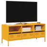 Mueble para TV acero laminado en frío amarillo 101.5x39x43.5 cm 1
