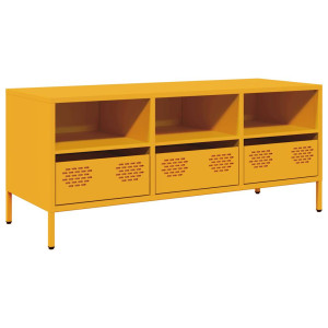 Mueble para TV acero laminado en frío amarillo 101.5x39x43.5 cm H