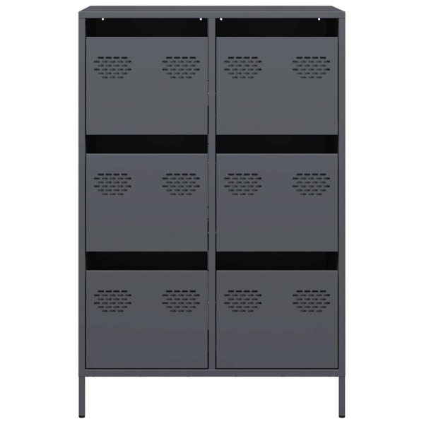 Aparador acero gris antracita 68x39x101.5 cm M 5